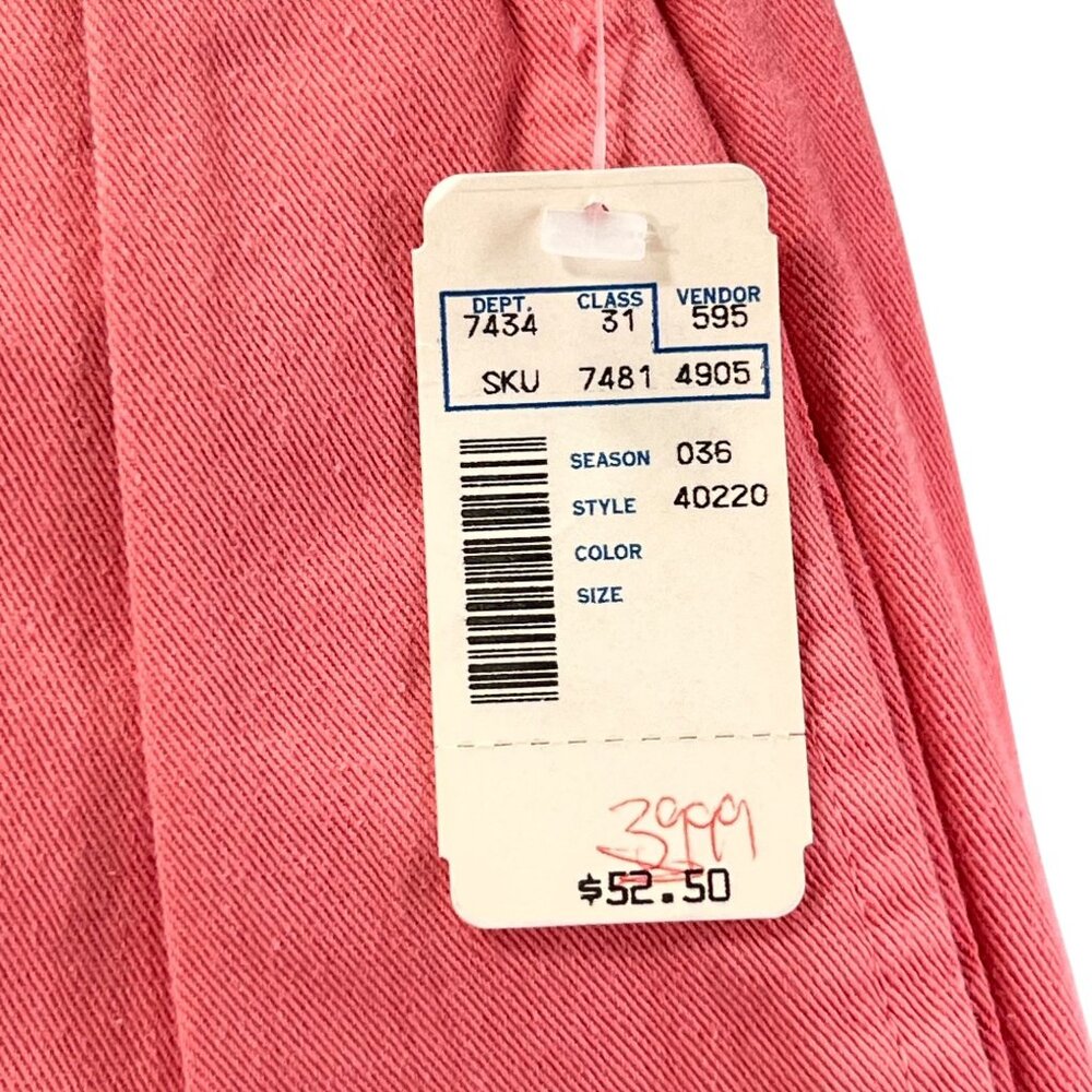 NWT Vtg Polo Ralph Lauren Mens Pleated Jeans 32x36 Retro Coral Pink Cotton USA - Picture 10 of 14